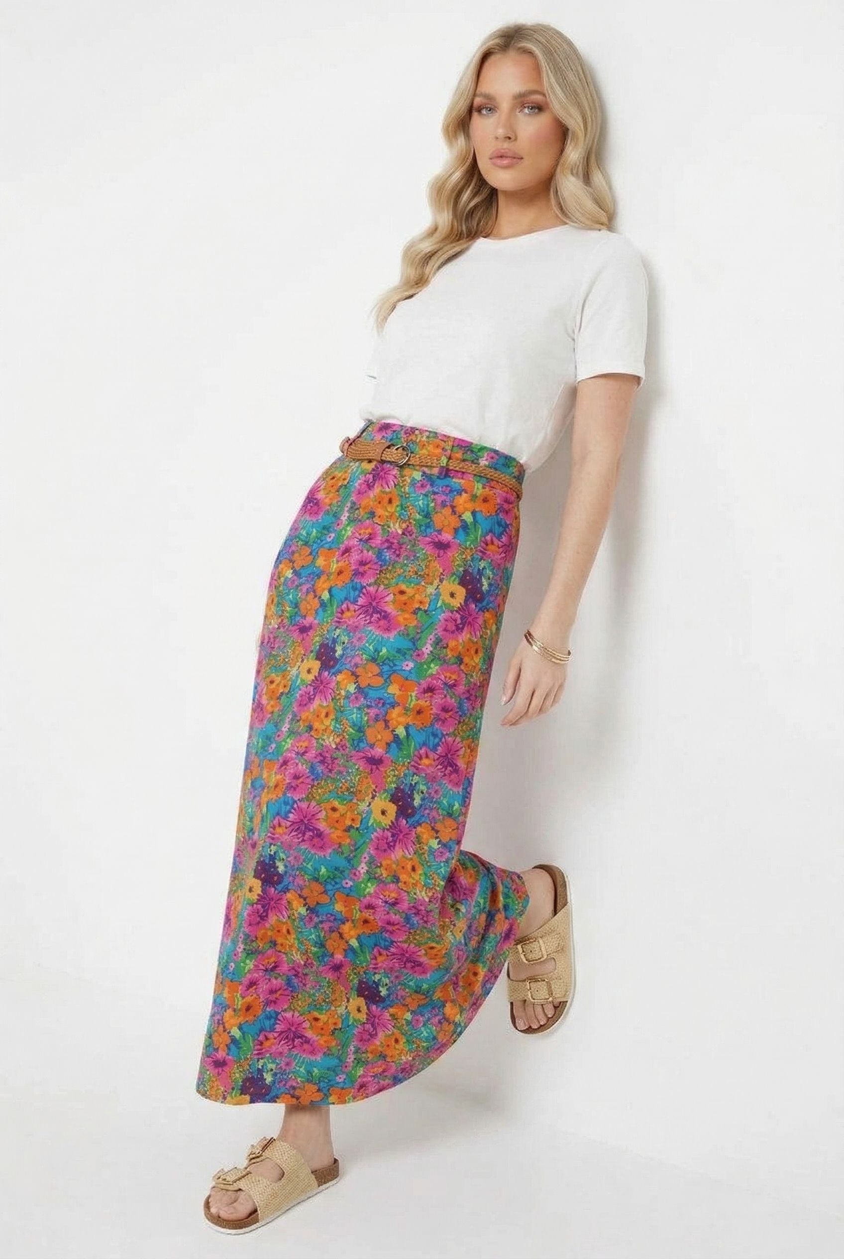 Floral Print Maxi Skirt