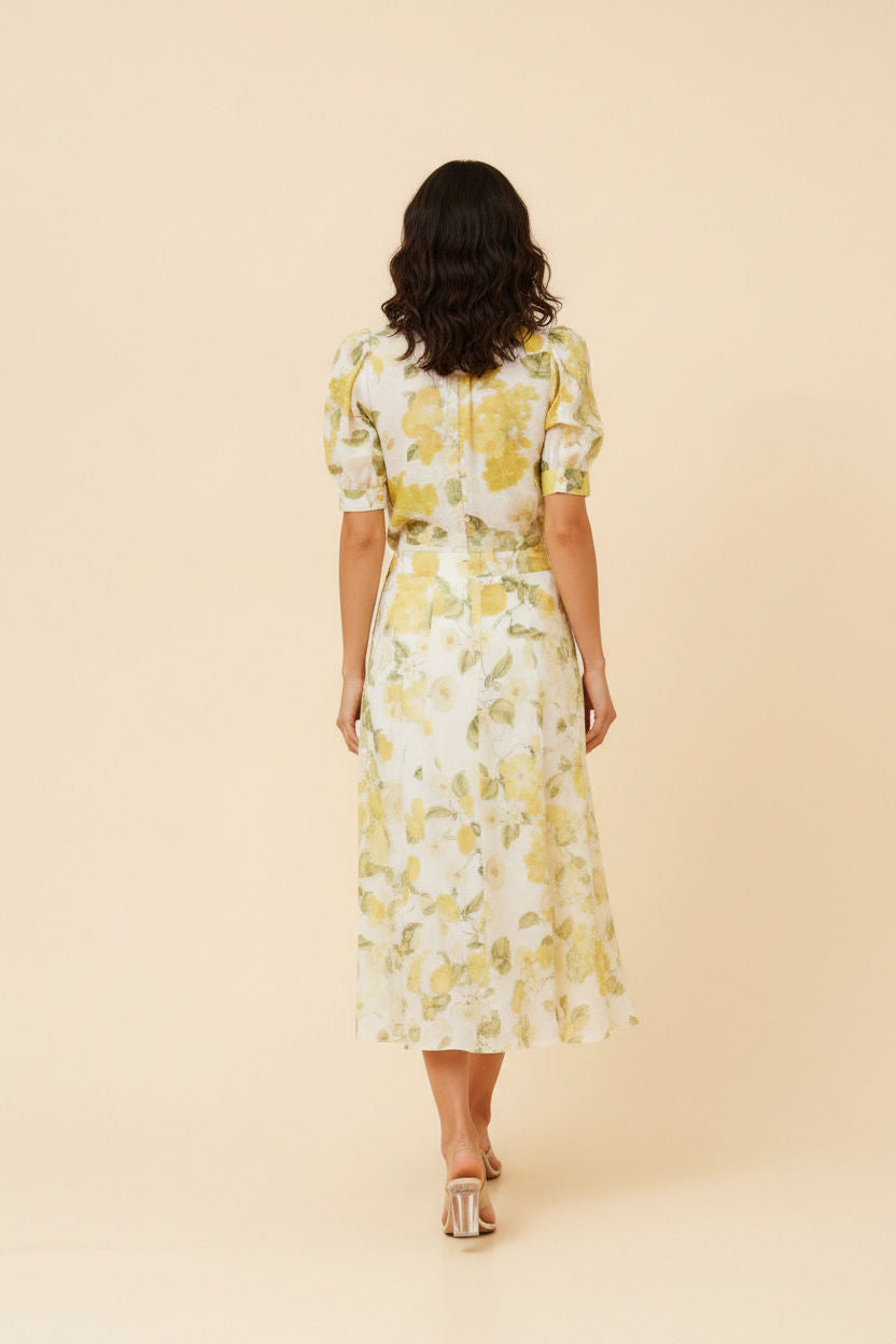 Violette Lemon Print Skirt