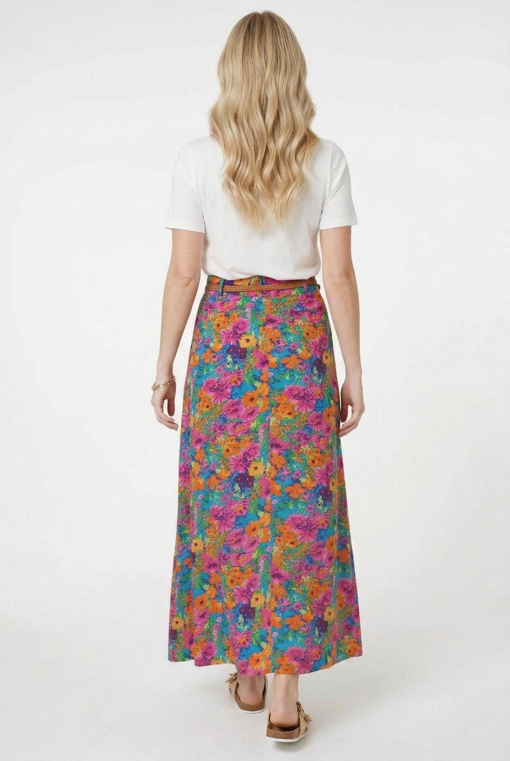 Floral Print Maxi Skirt