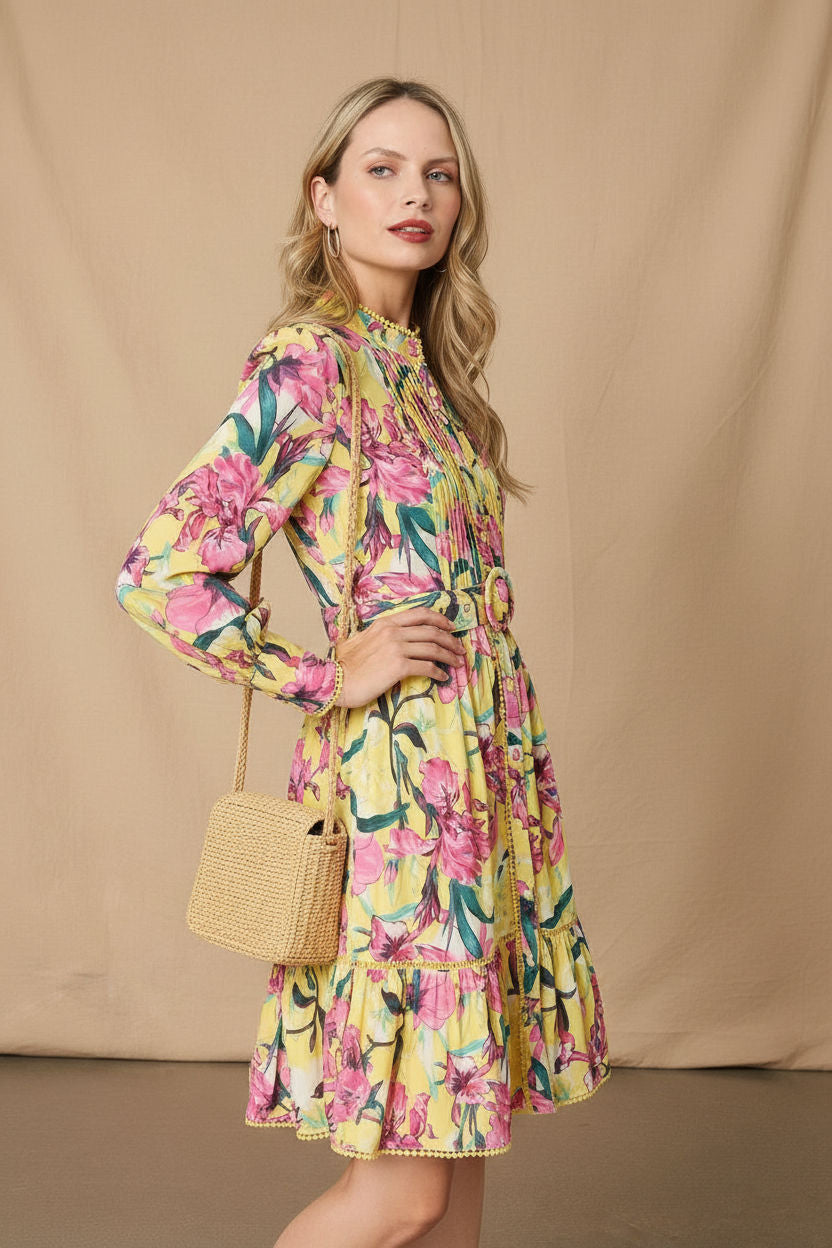 Geneva Printed Mini Shirt Dress