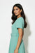 Short Sleeve Belted Midi Dress in Mint