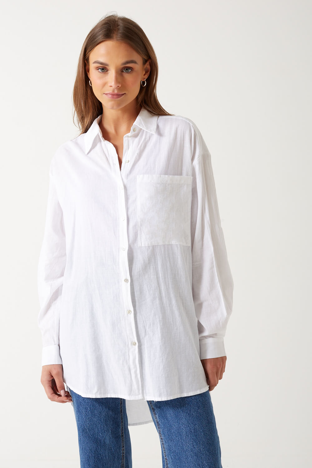 Barbara Oversized Shirt in White