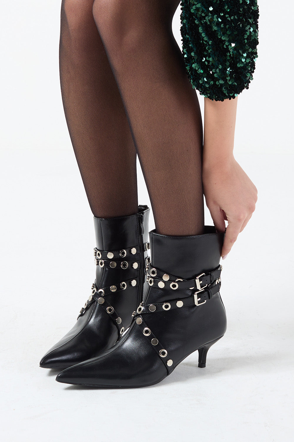 Bethany Stud Detail Ankle Boots