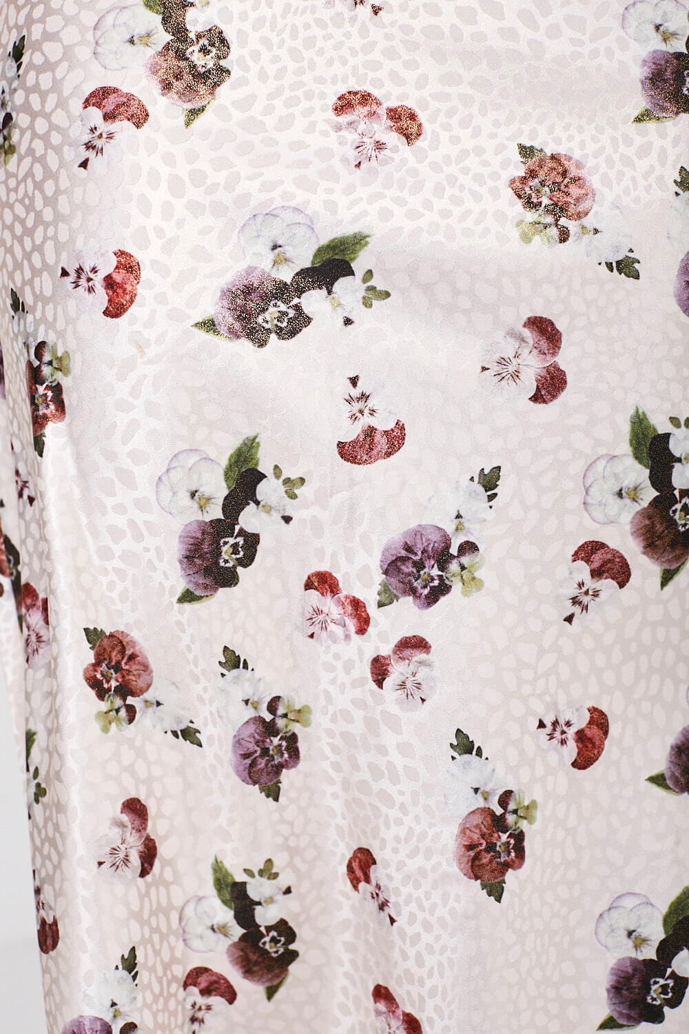 Carina Floral Midi Skirt in Ivory