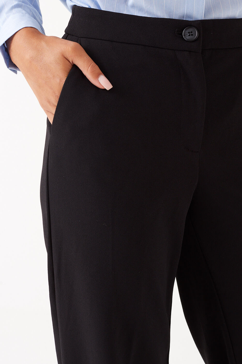 Carolina Wide Leg Trousers in Black