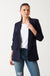 Chantel Ruched Sleeve Blazer in Navy