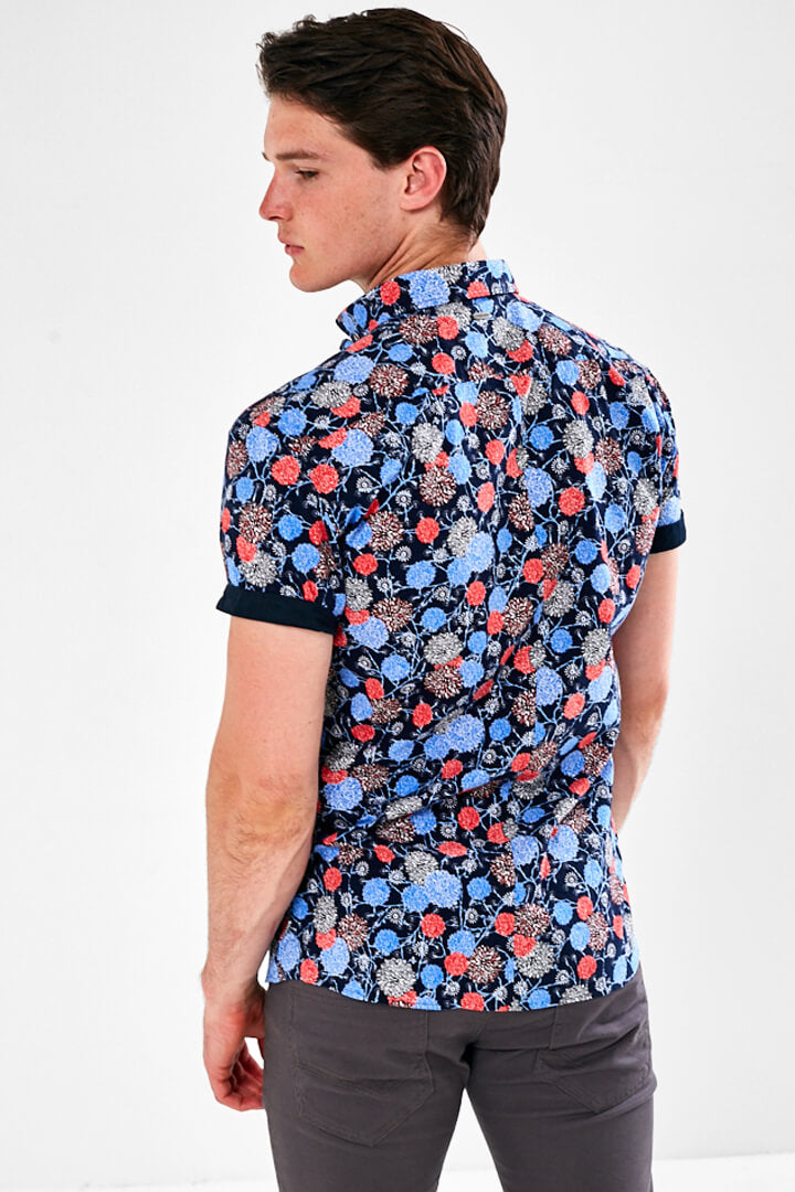 Clover Short Sleeve Shirt in Navy