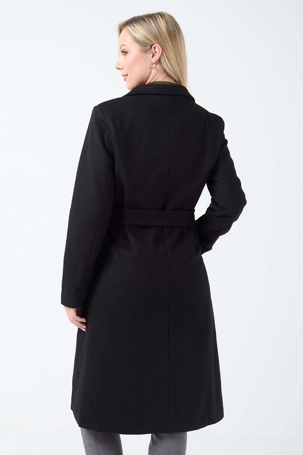 Maura Longline Tailored Coat in Black