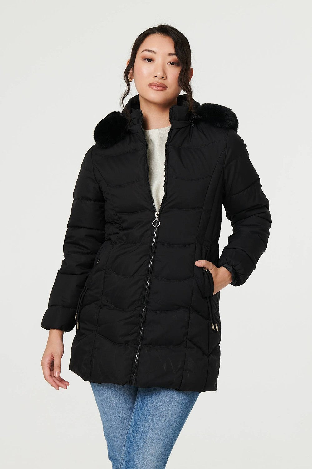 Gemma Padded Coat in Black