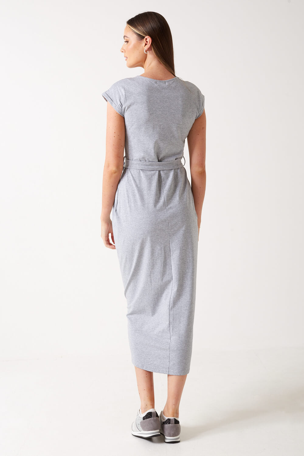 Stacey Midi Dress in Grey