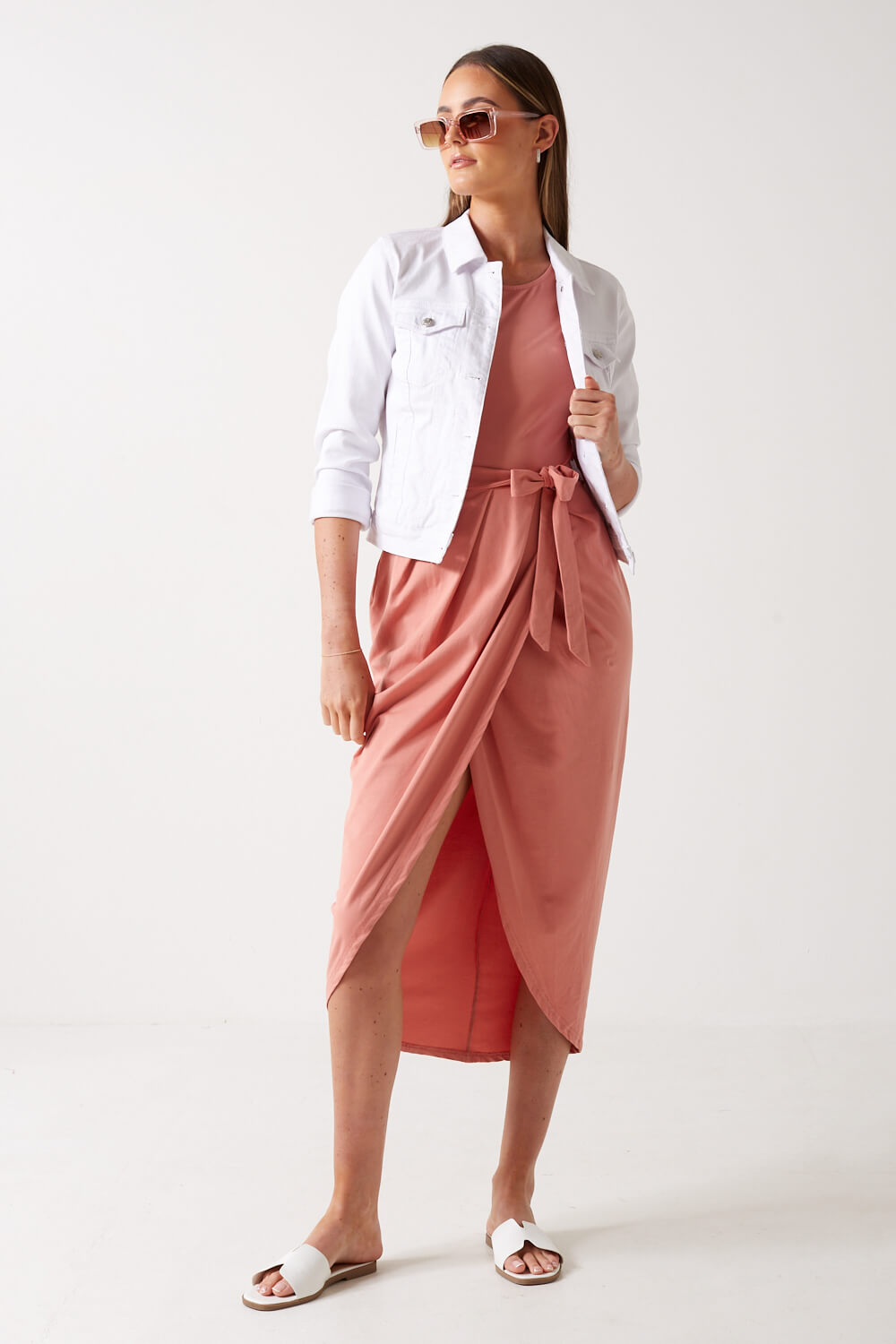 Stacey Midi Dress in Pink