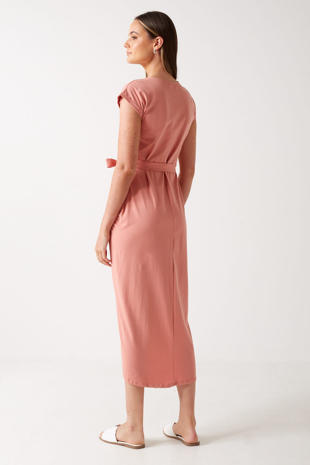 Stacey Midi Dress in Pink
