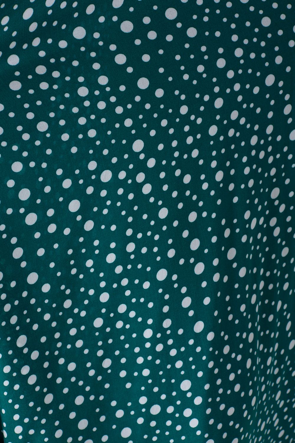 Babs Polka Dot Maxi Shirt Dress in Green