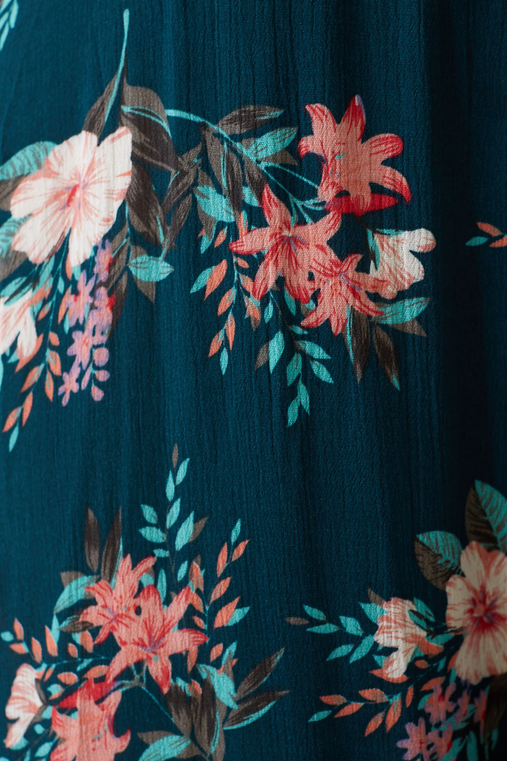 Amelia Floral Wrap Midi Dress in Dark Green