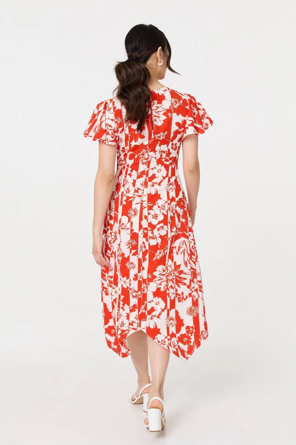 Belle Short Sleeve Floral Midi Dress