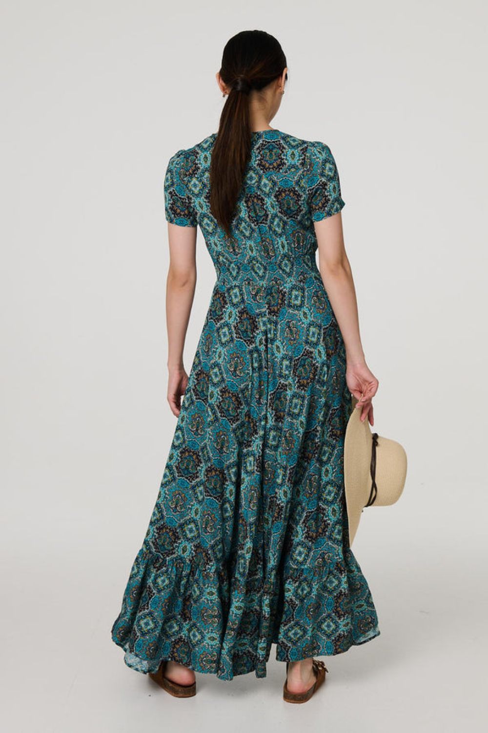 Lucinda Print Smock Maxi Dress