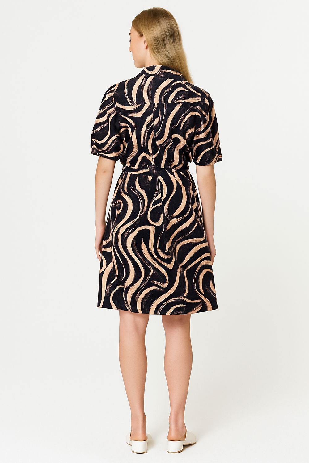 June Printed Shirt Dress in Pink