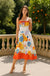 Emily Printed Sundress in Orange