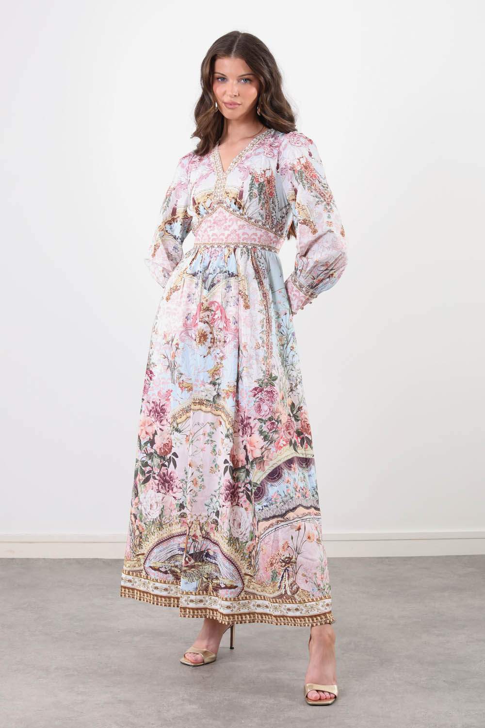 Selma Placement Print Occasion Dress