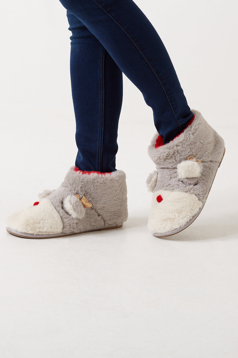 Deer Faux Fur Boot Slipper