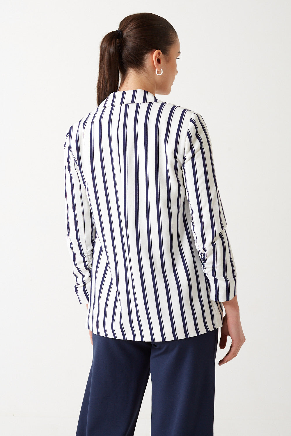 Diana Stripe Blazer in Navy