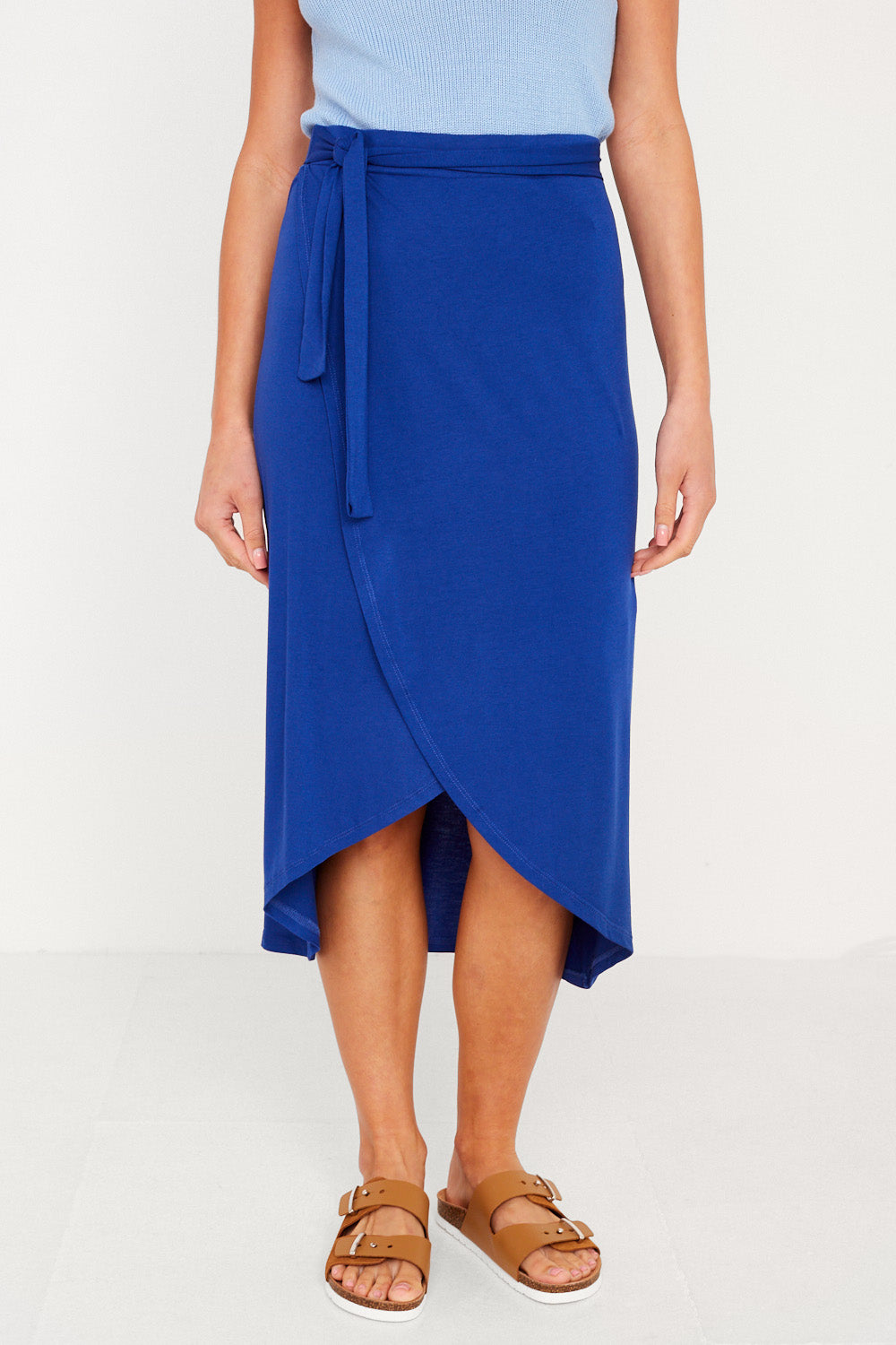 Elonora Midi Skirt in Blue