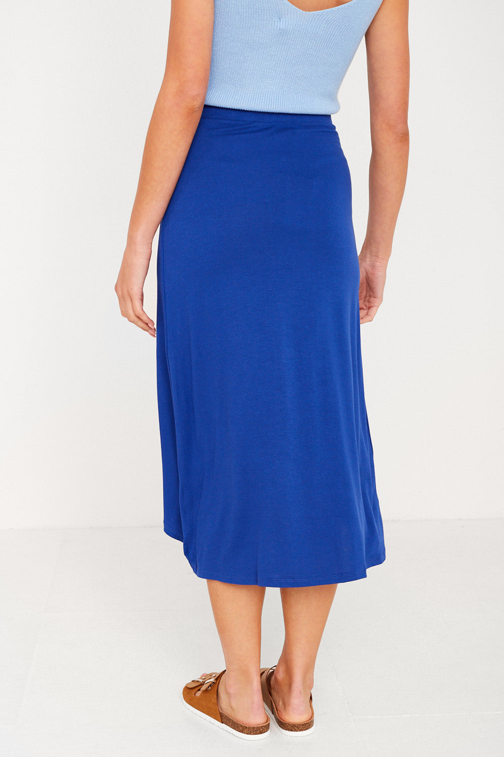 Elonora Midi Skirt in Blue