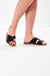 Anastasia Slider Sandals in Black