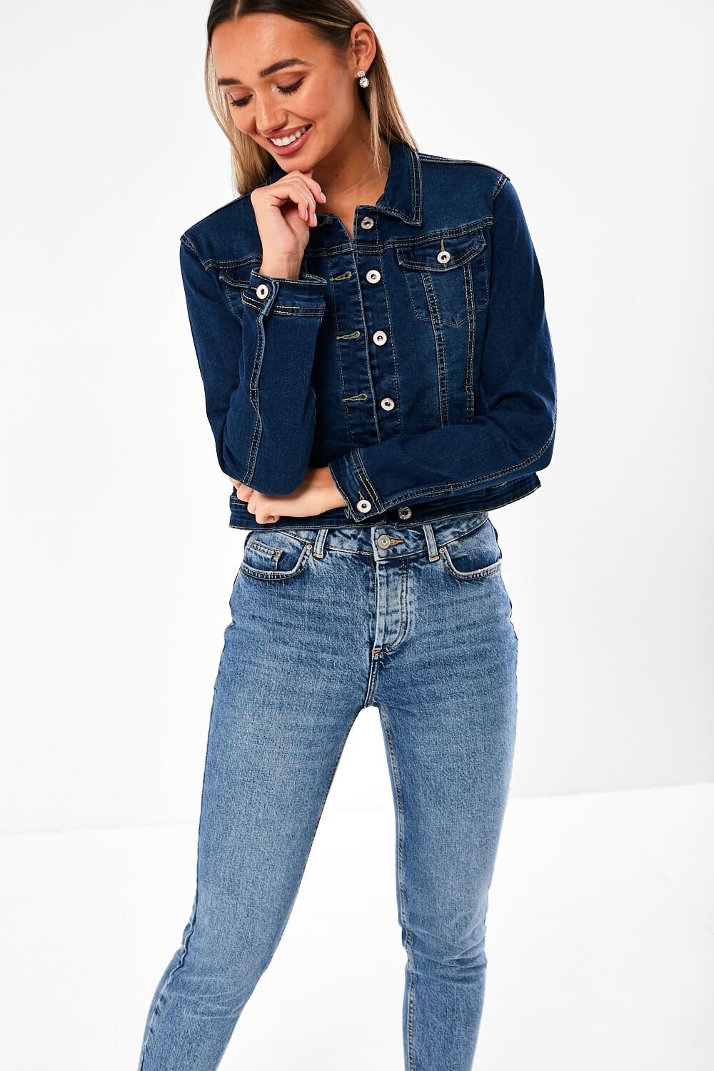 Adriana Denim Jacket in Dark Blue