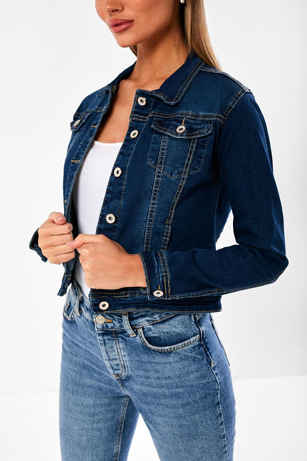Adriana Denim Jacket in Dark Blue