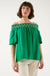 Carmelia Elasticated Top in Green