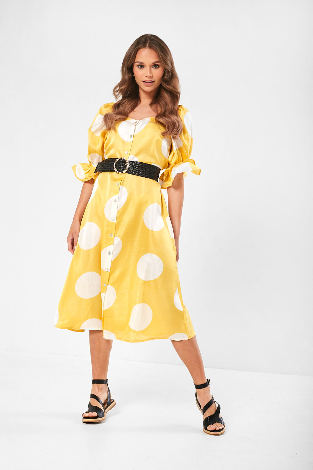 Filuca Midi Dress in Yellow