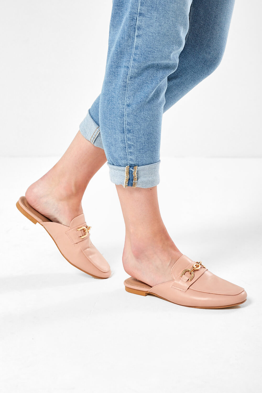 Frank Mule Loafers in Pink