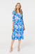 Debbie Faux Wrap Printed Midi Dress