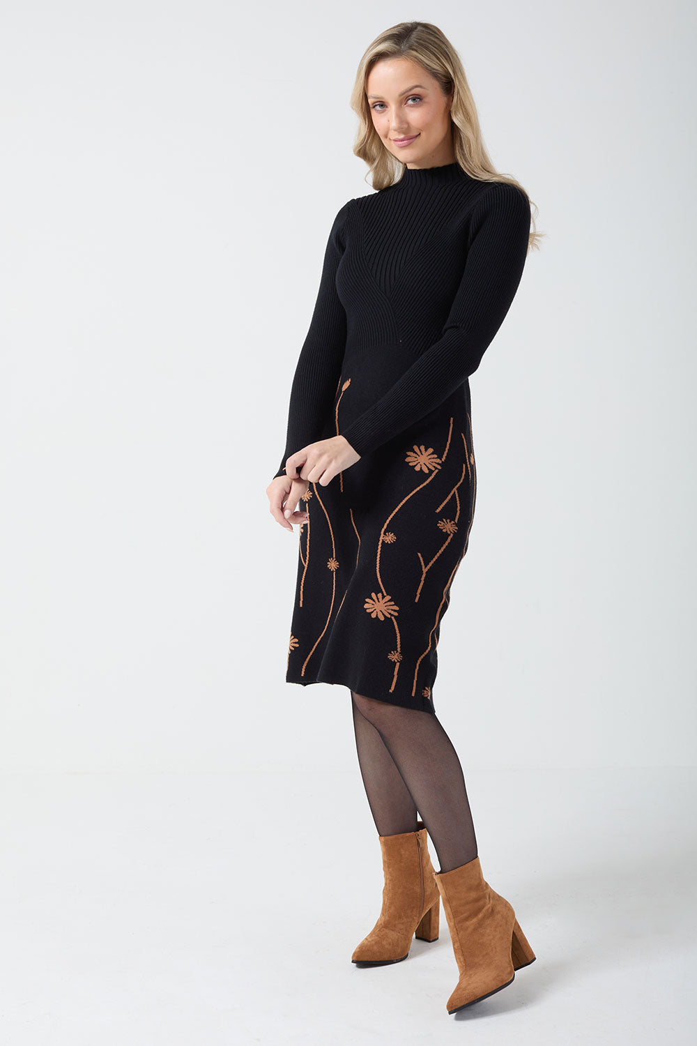 Sue Knit Knee Length Dress