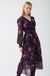 Holly Floral Midi Dress in Purple Print