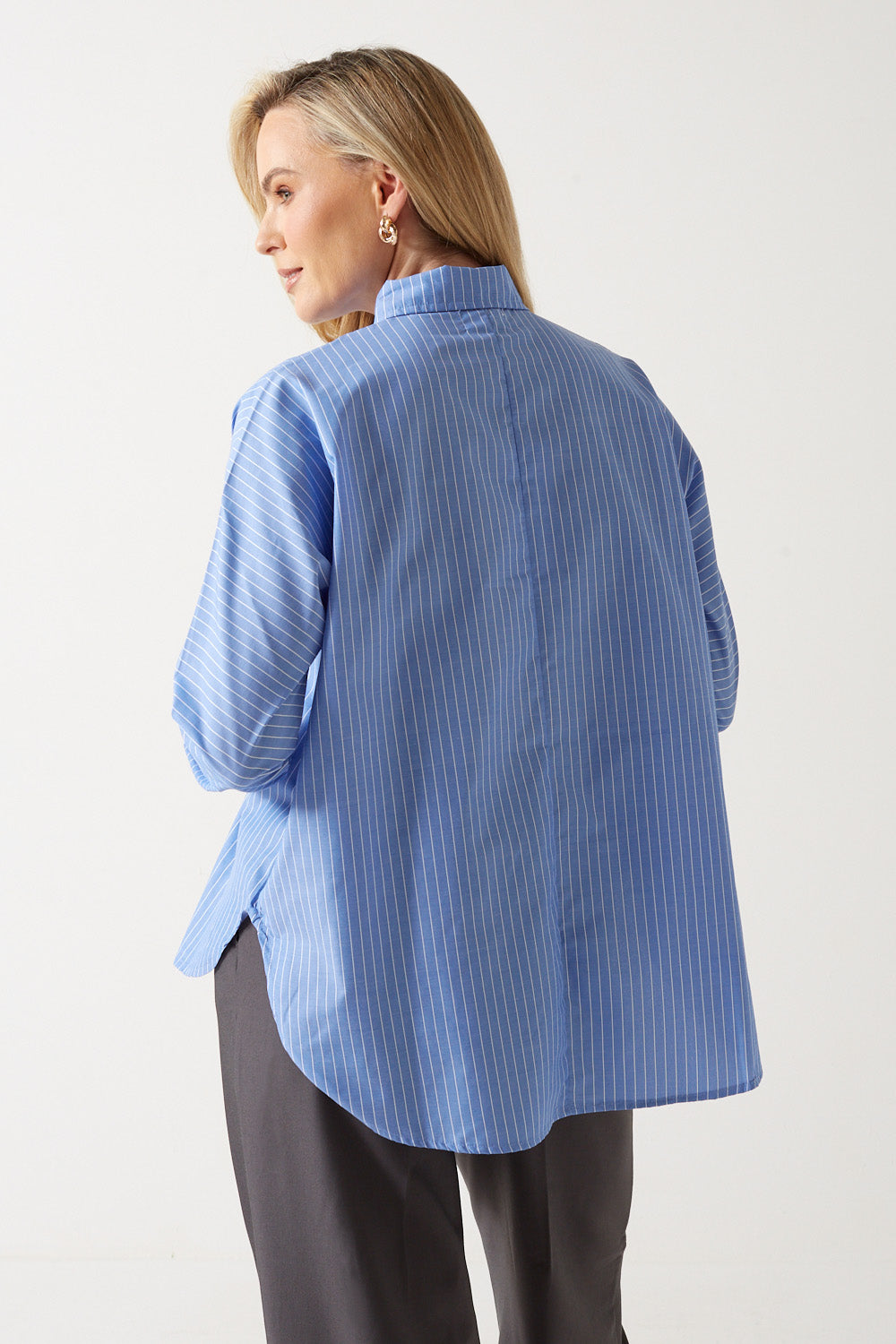 Grace Stripe Shirt in Blue