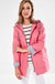 Lilly Stripe Lined Raincoat in Bubblegum Pink