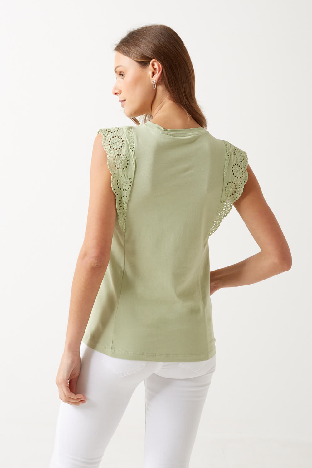 Hollyn Crochet Blouse in Sage