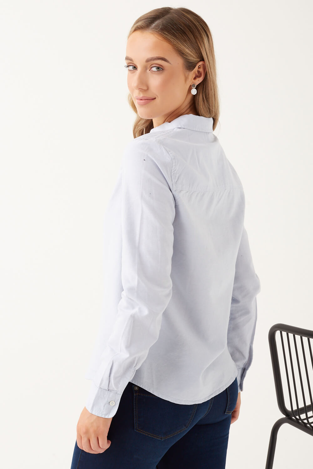 Irena Cotton Shirt in Light Blue