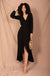 Jagger Maxi Wrap Dress in Black