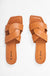 Jenna Slider Sandals in Camel