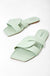 Jenna Slider Sandals in Mint Green