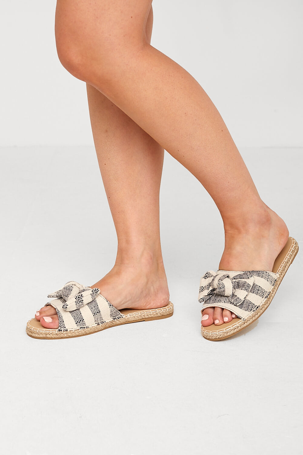 Jola Woven Bow Sandals in Blue