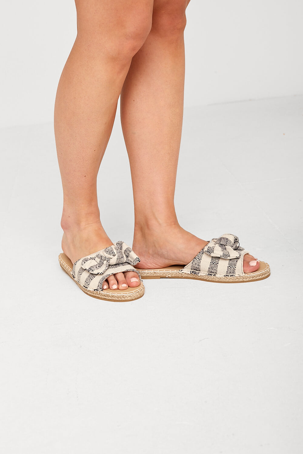 Jola Woven Bow Sandals in Blue