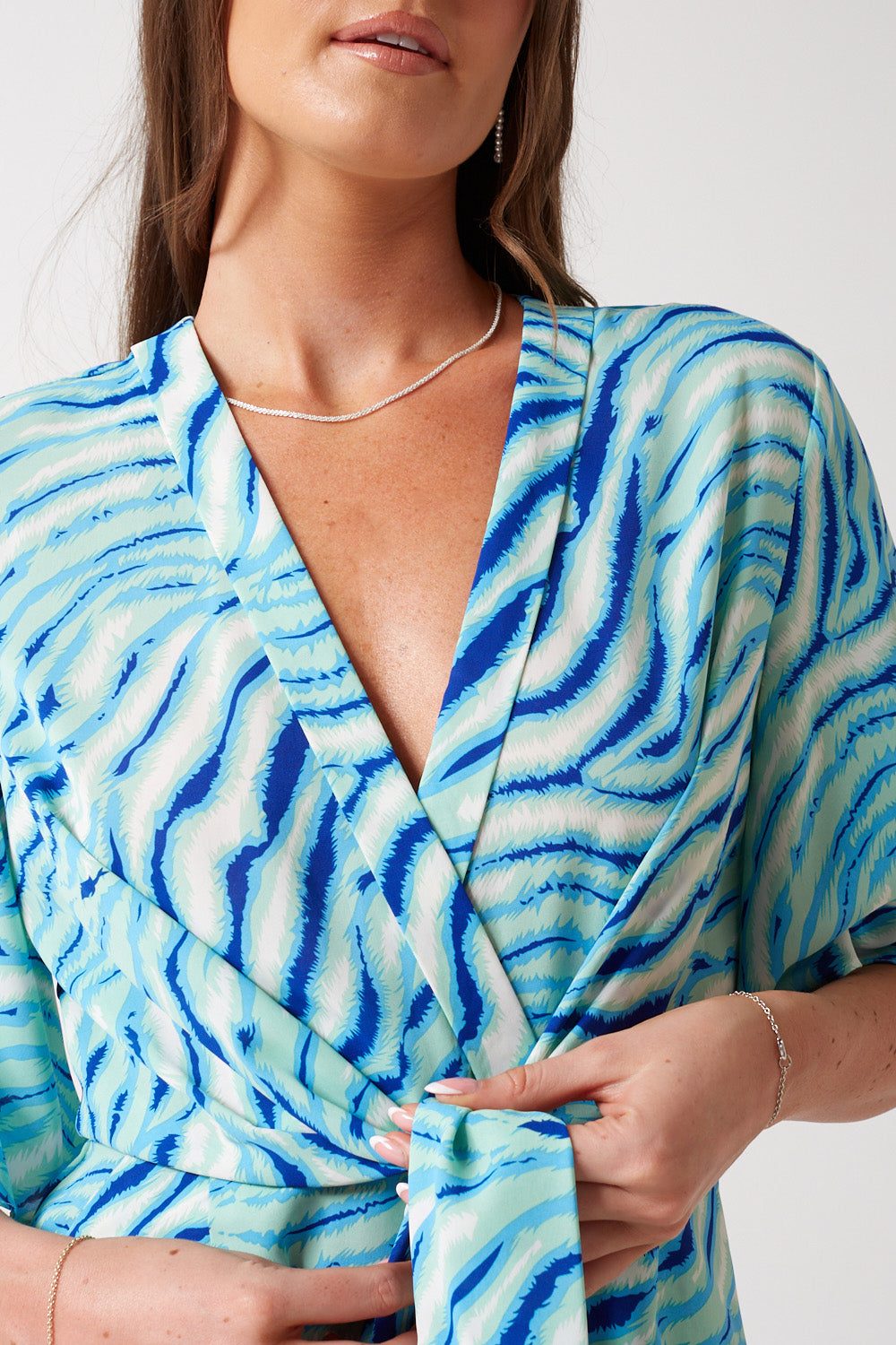 Kanika Printed Jumpsuit in Mint