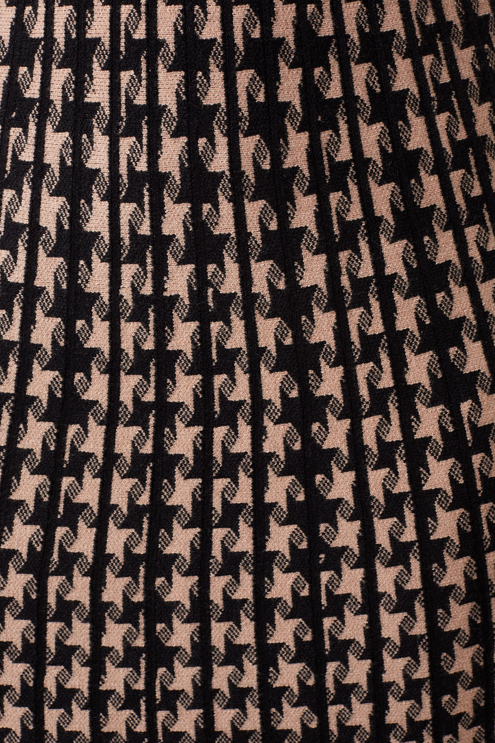 Ayla Houndstooth Knit Dress in Black