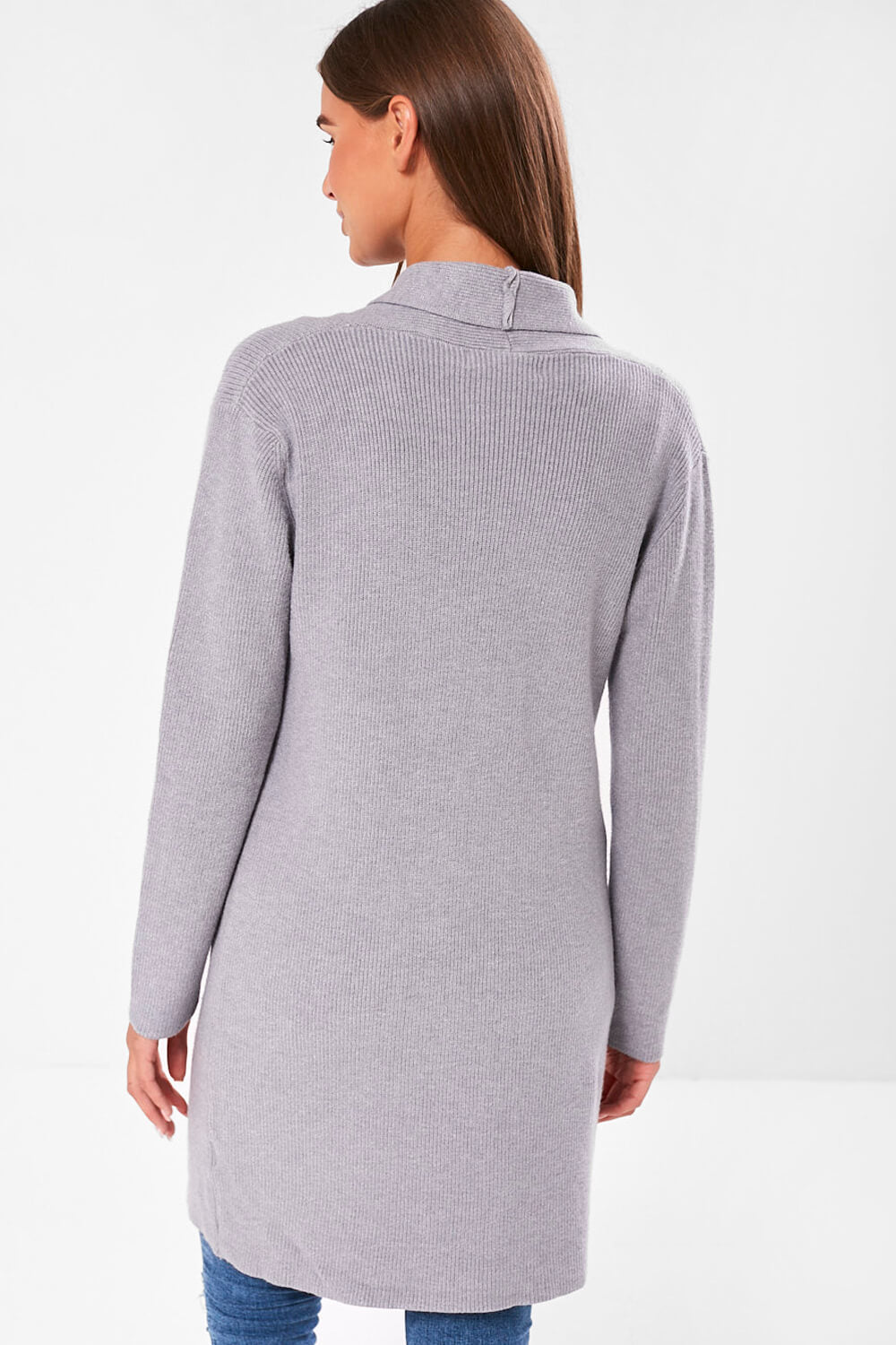 Kilani Button Up Cardigan in Grey