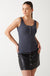 Kitte Ribbed Tank Top in Dusty Blue