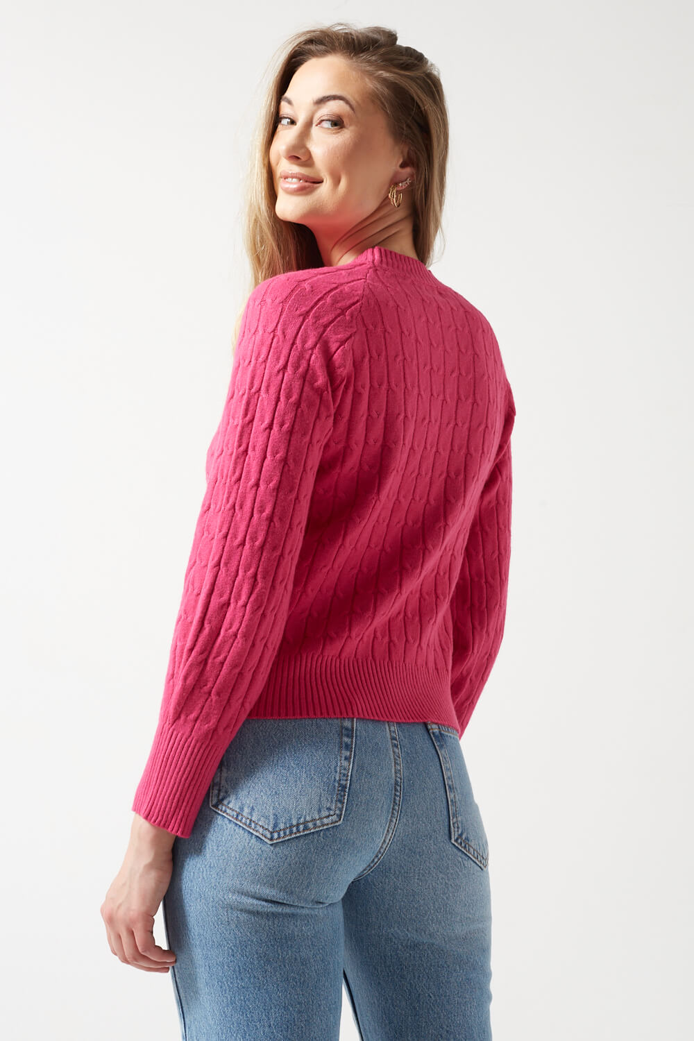 Karola Raglan Knit Jumper in Pink